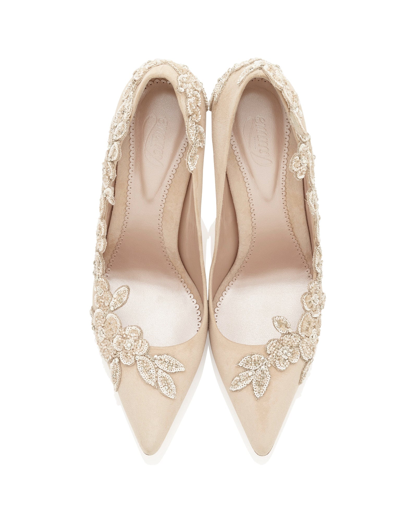 Isadora Blush Bridal Shoe Floral Embellished Blush Shoes  image