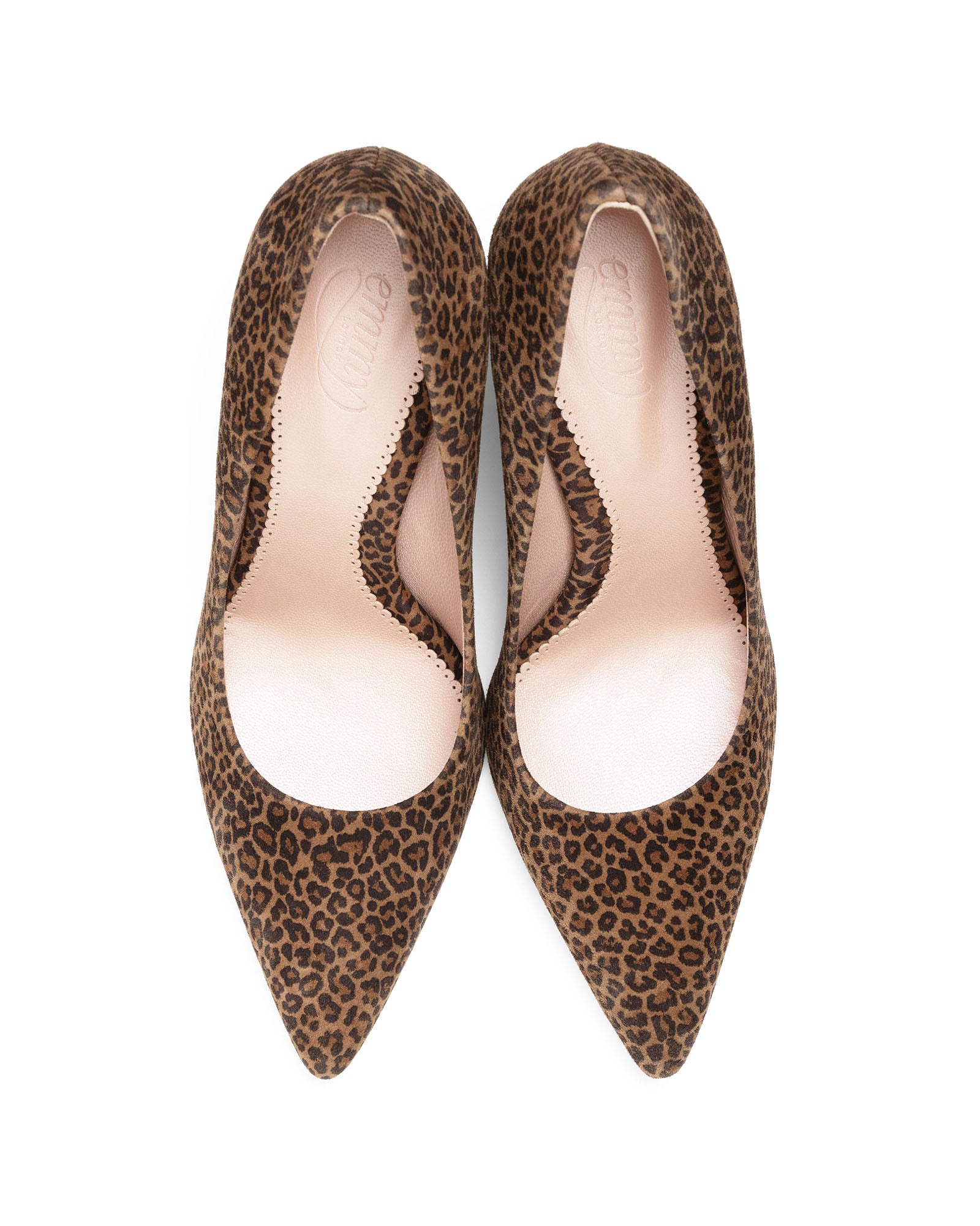 Josie Leopard Print Block Court Shoes Overhead image