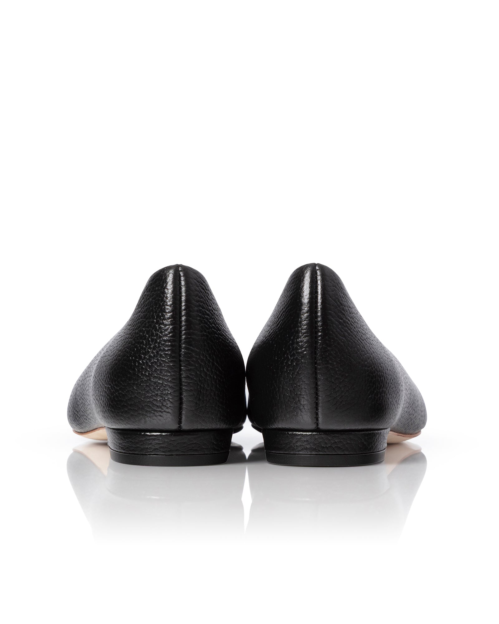 Black leather shoes on a white background image