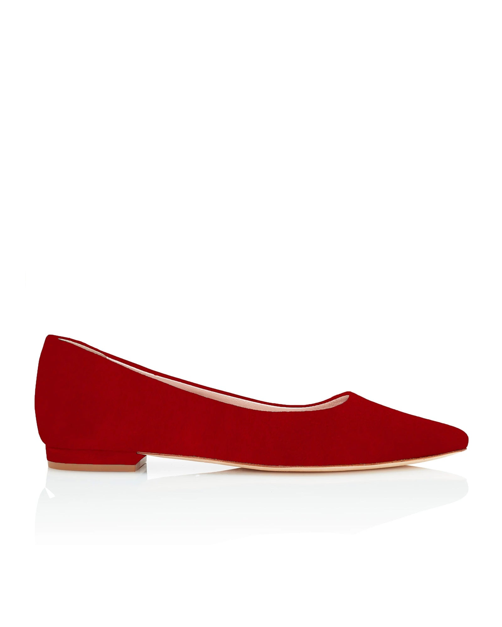 Lulu Candy Fashion Shoe Bright Red Pointed Bridal Flat  image