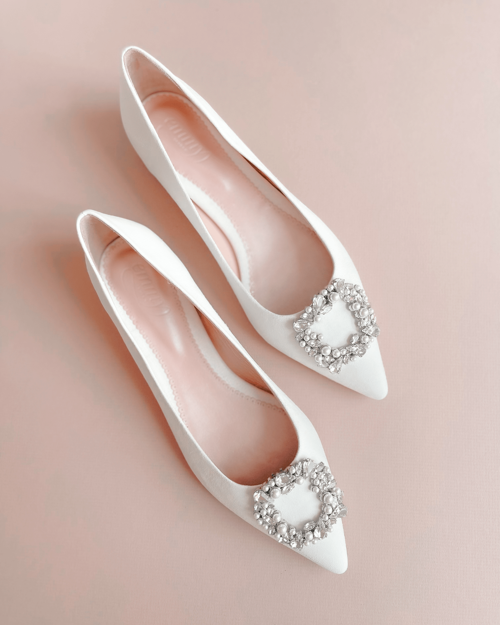 Lulu Flat Bridal Shoe Ivory Pointed Bridal Flat  image