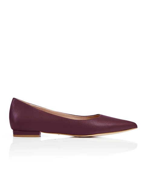 Lulu Bordeaux Textured Leather