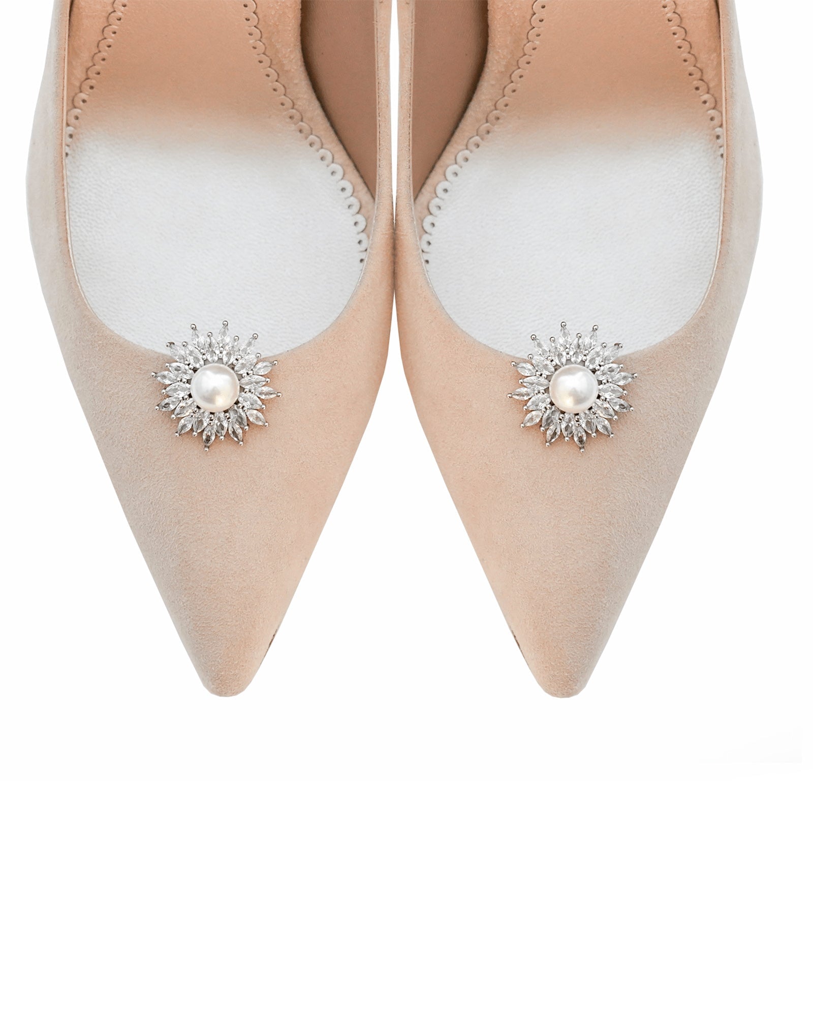 Luna Pearl Shoe Clips Shoe Clip Crystal and Pearl Shoe Clip  image