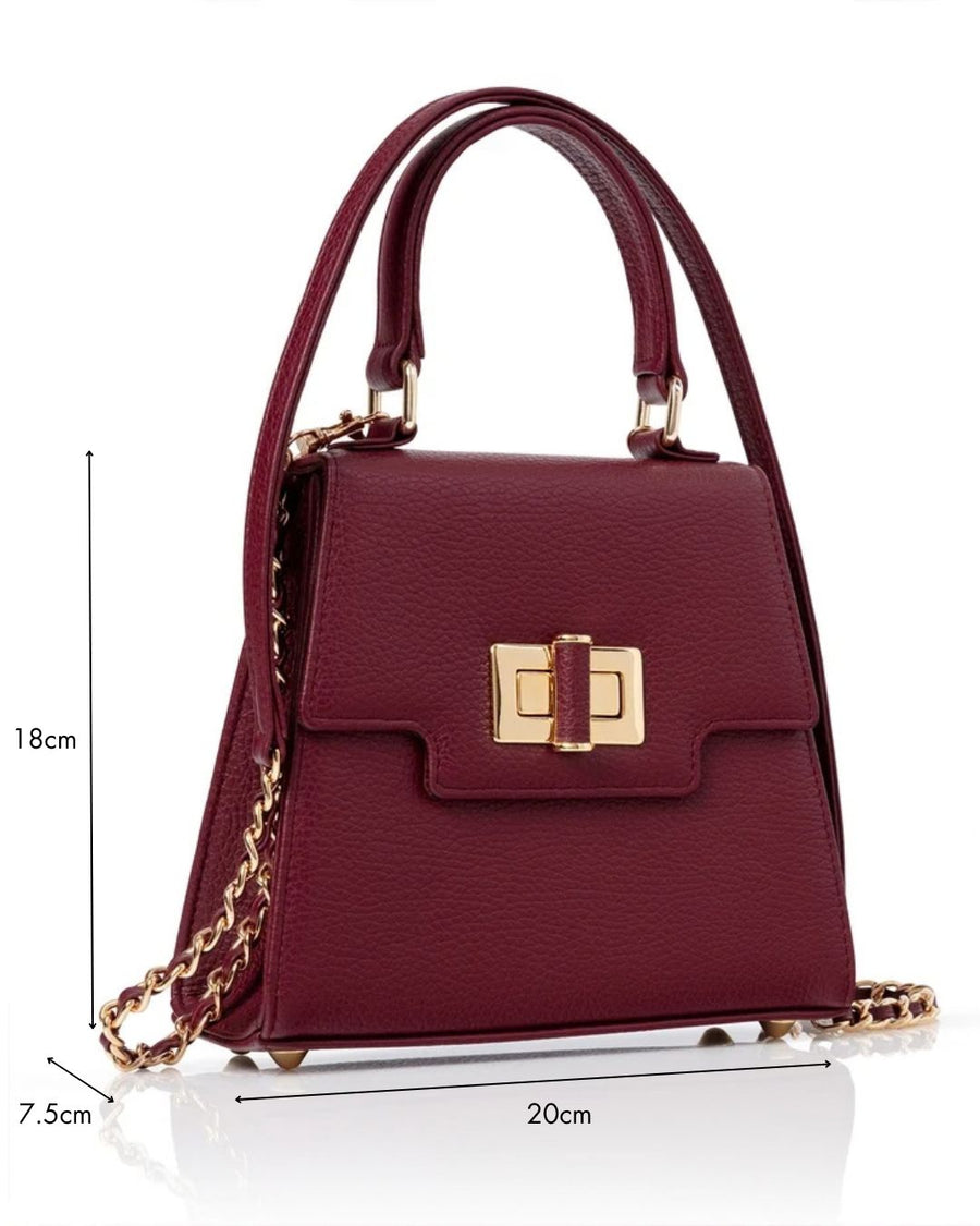 Mabel Bordeaux Textured Leather image