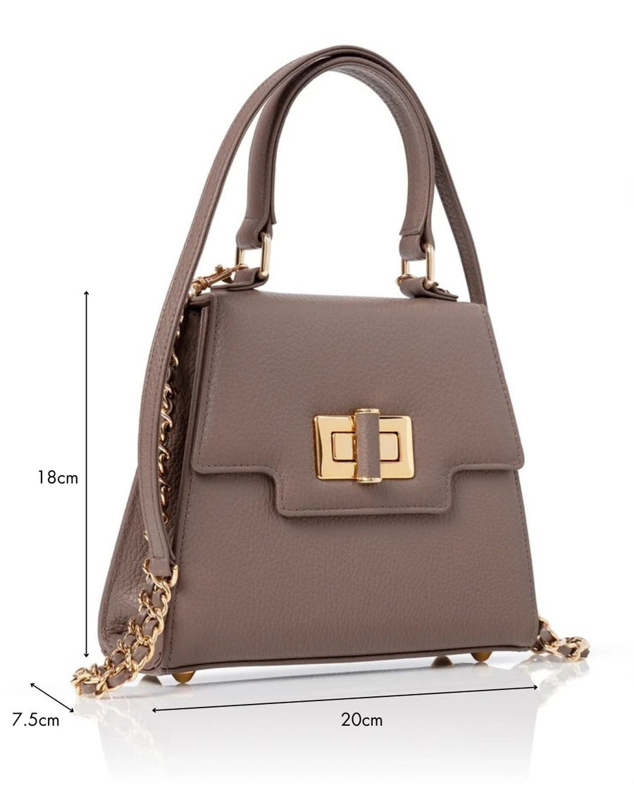 Mabel Taupe Textured Leather image