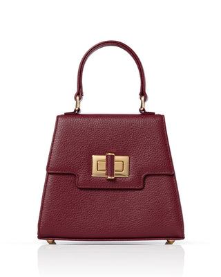 Mabel Bordeaux Textured Leather