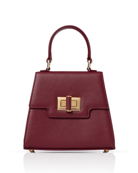 Mabel Bordeaux Textured Leather