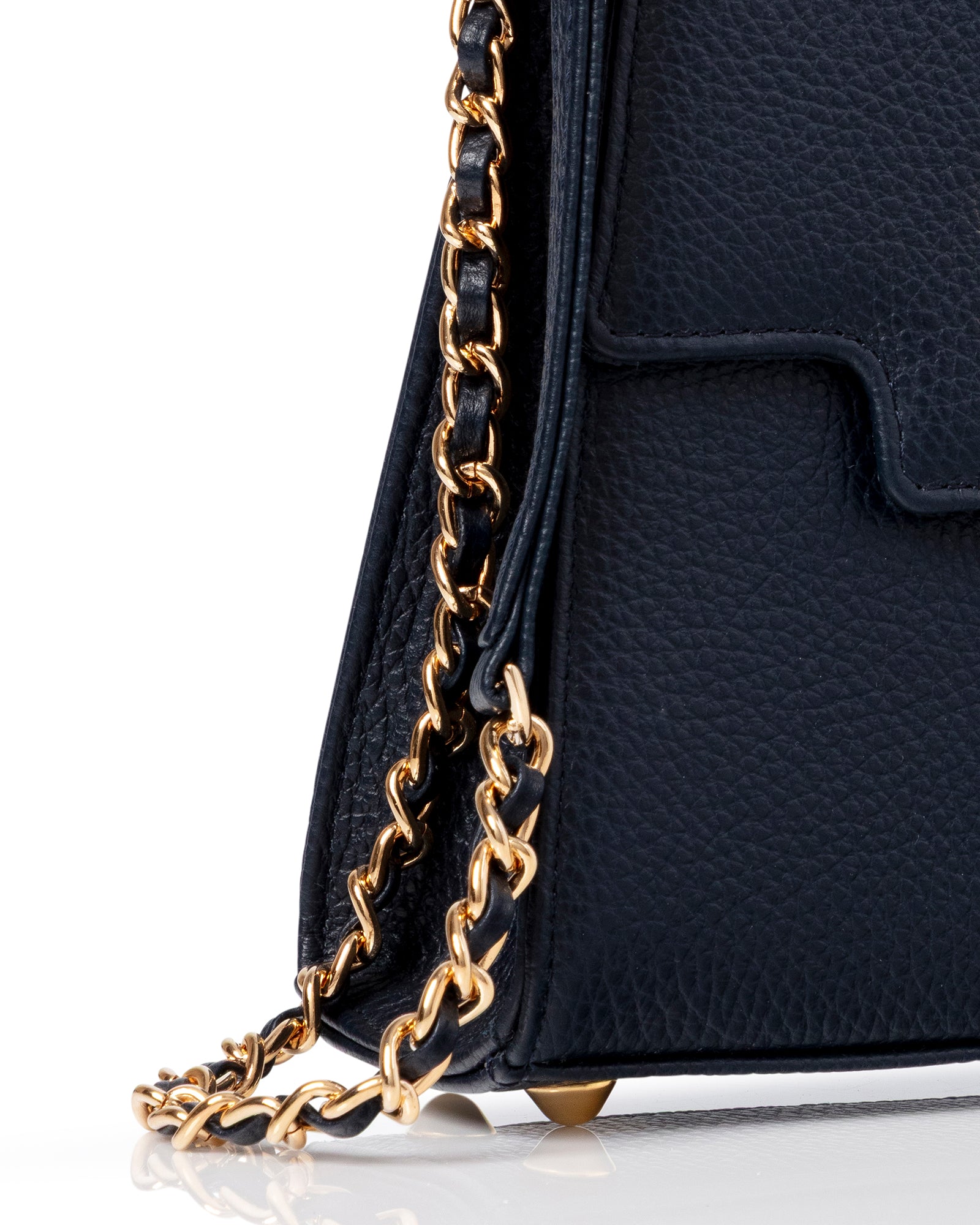 Mabel Dark Navy Textured Leather image