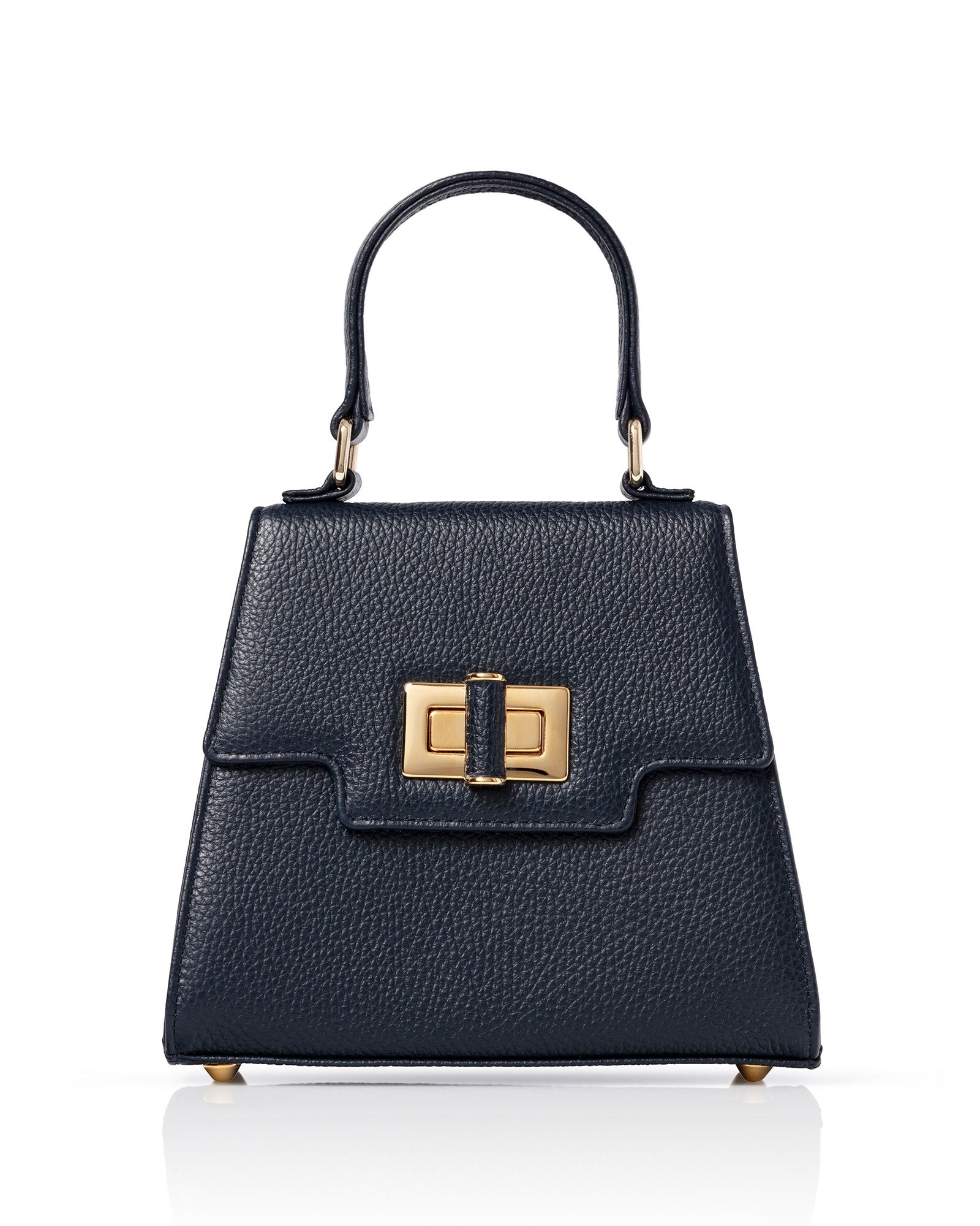 Mabel Dark Navy Textured Leather image
