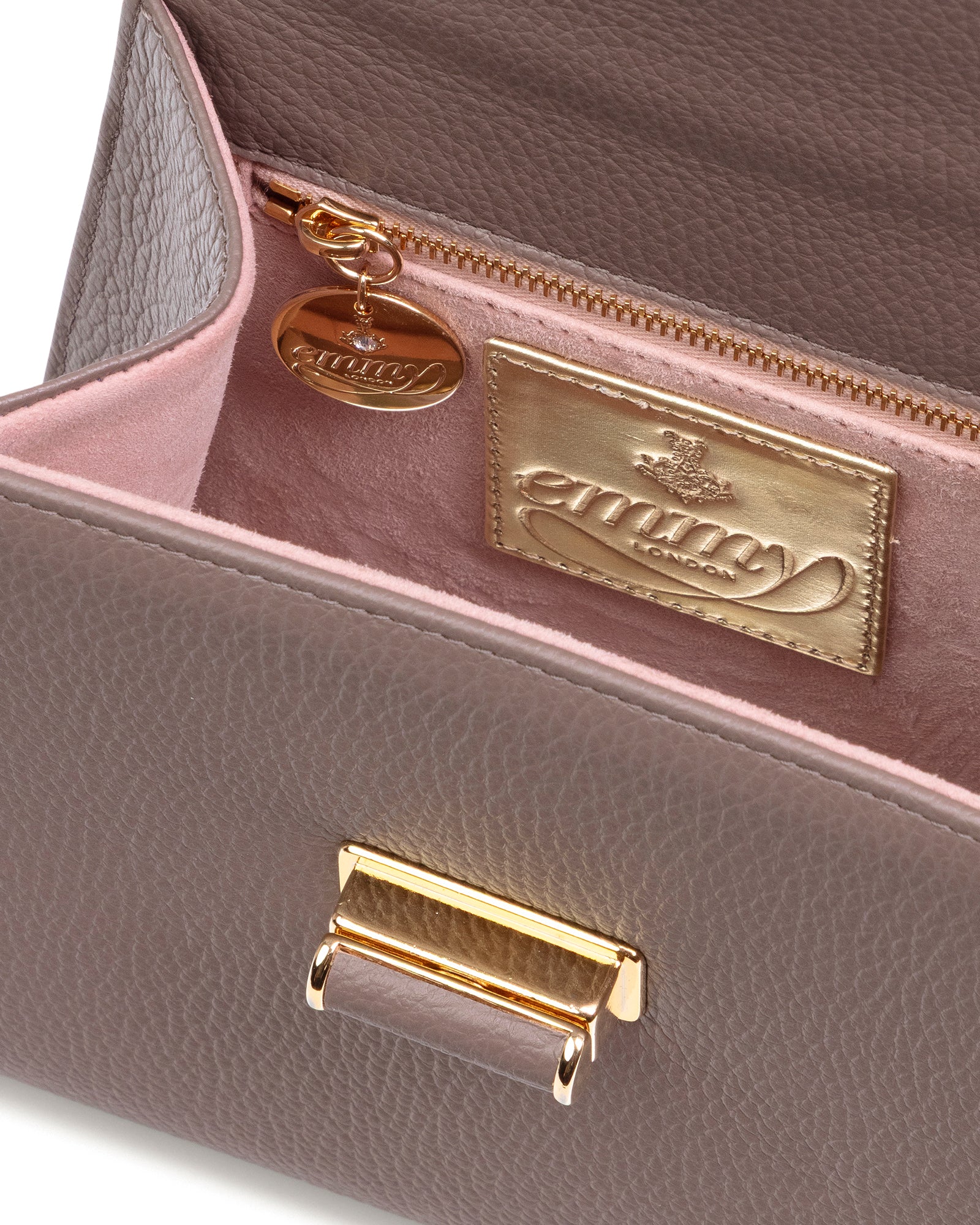 Taupe Handbag Interior Detail image