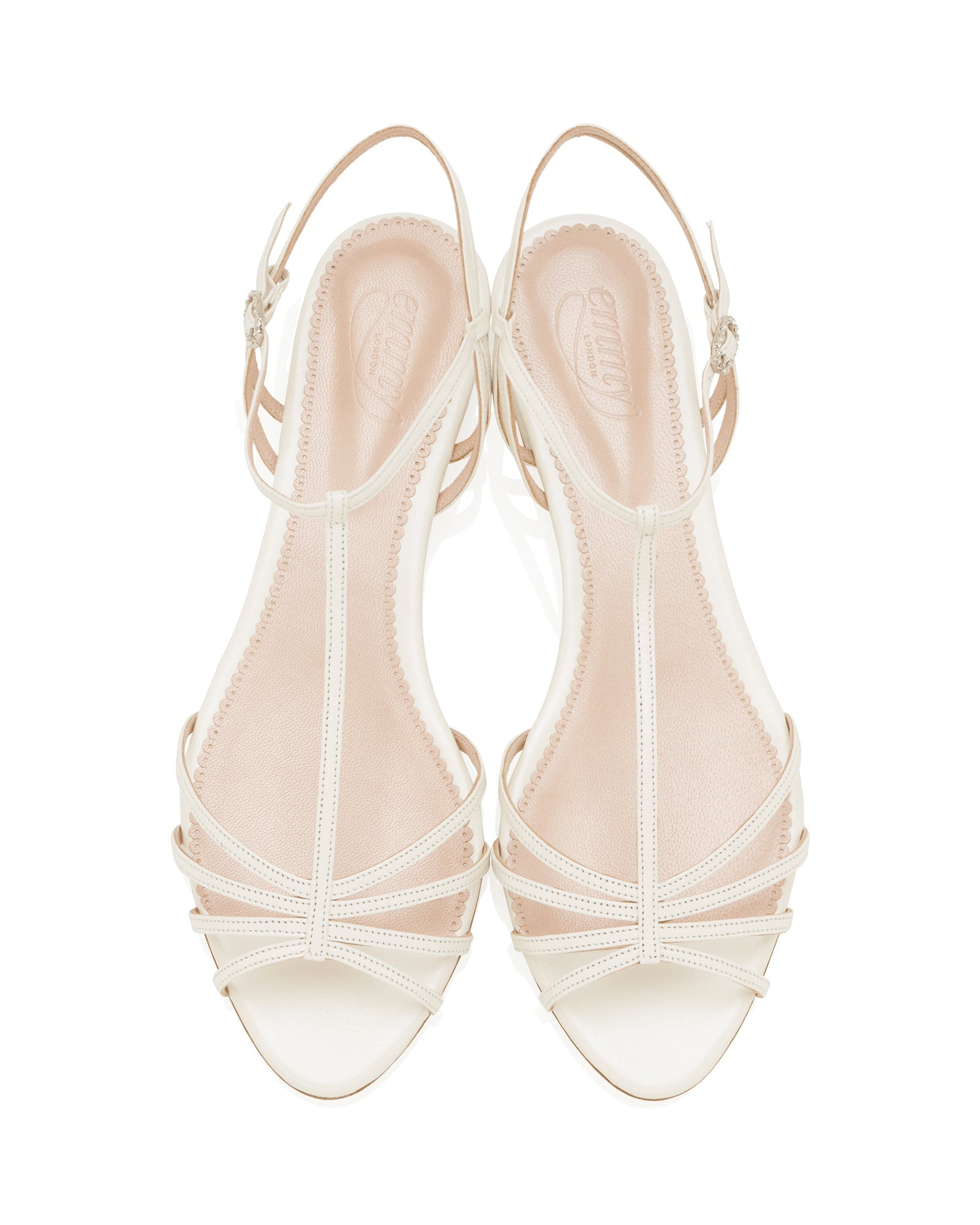 May Ivory Bridal Shoe Ivory Suede Flat Sandal  image