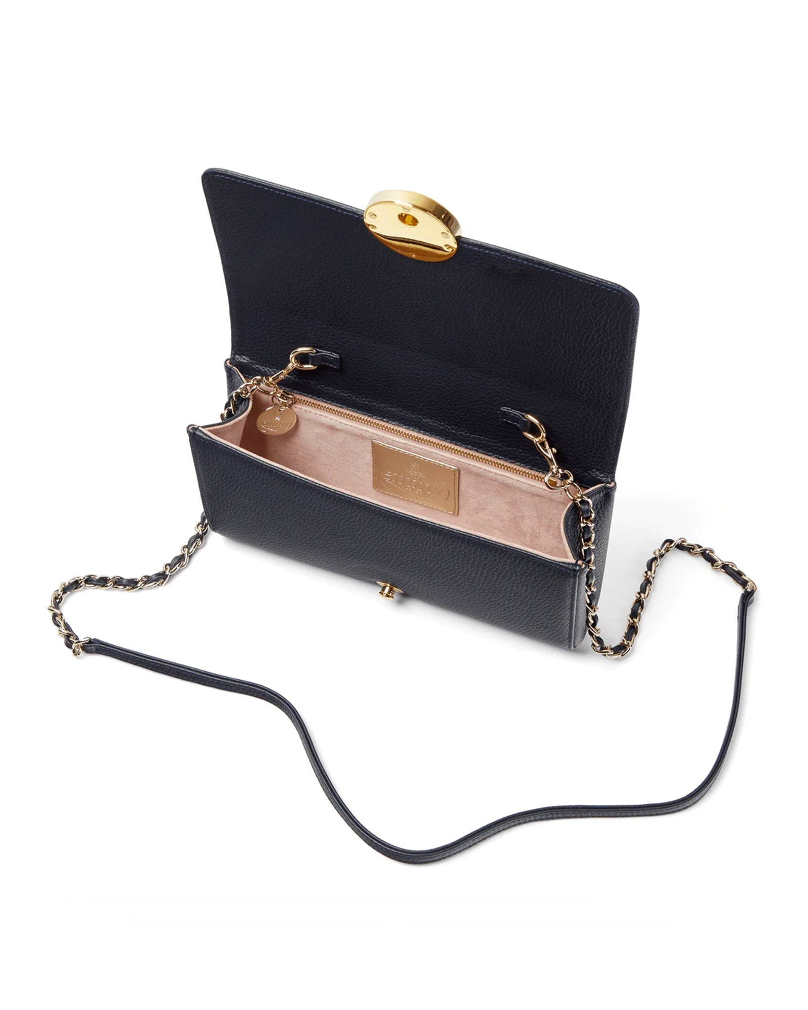 Naomi Textured Dark Navy Leather Occasion Bag Leather Clutch Bag  image