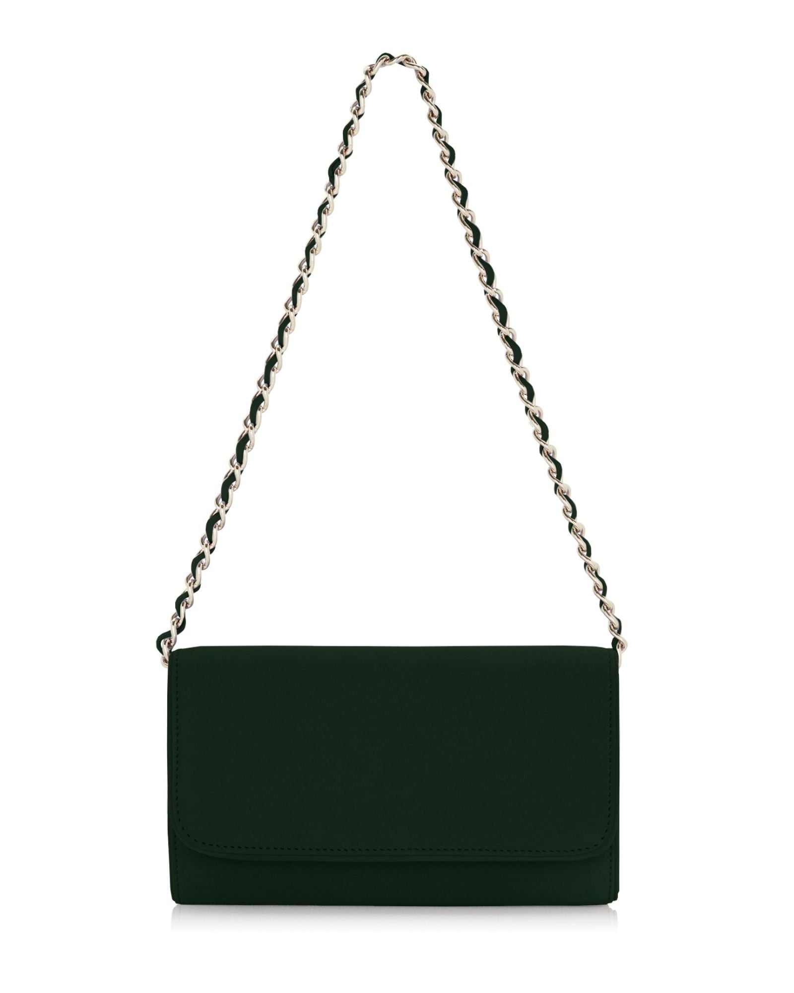 Natasha Greenery Suede Clutch Bag Emmy London - Main Image