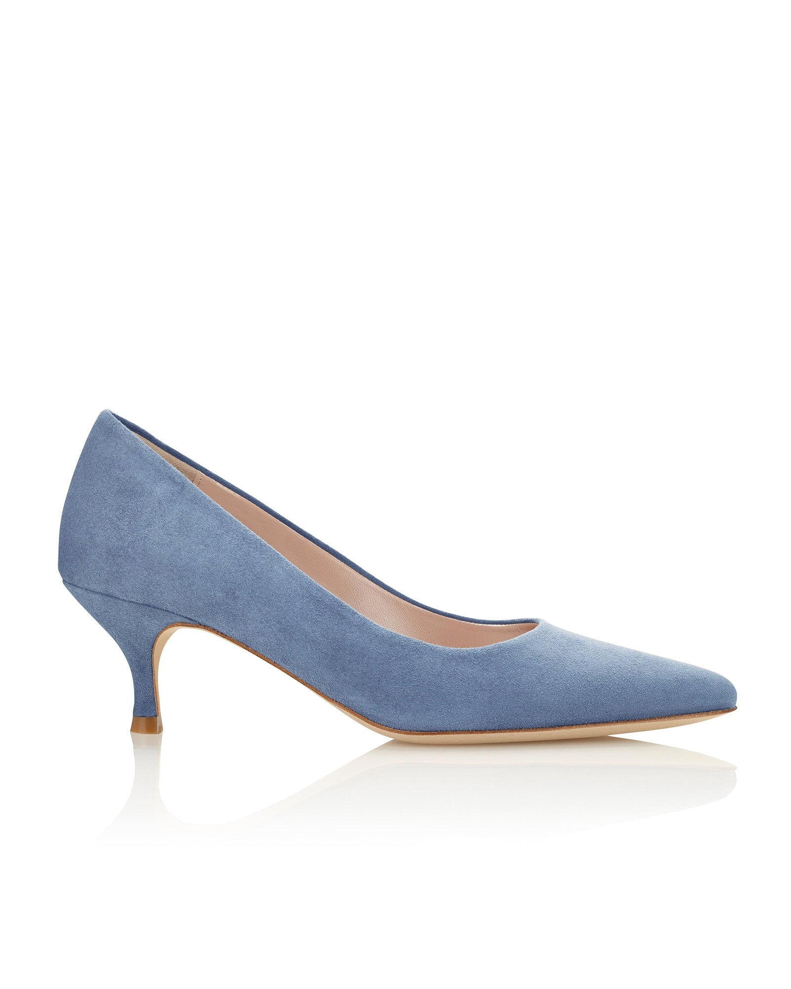 Olivia Kitten Powder Blue Bridal Shoe Pointed Light Blue Court Shoes  image