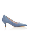 Olivia Kitten Court Shoes Blue Fog 1