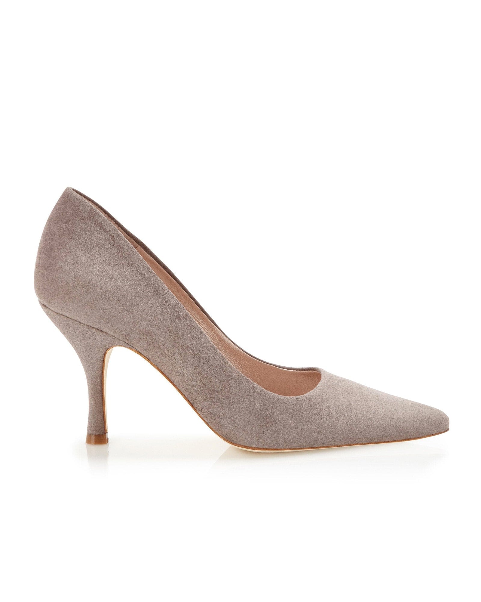 Olivia Cinder Fashion Shoe Grey Suede Court Shoes  image