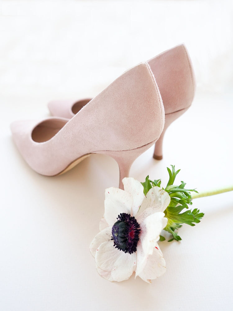 Olivia Misty Rose Fashion Shoe Soft Pink Pointed Court Shoe 
