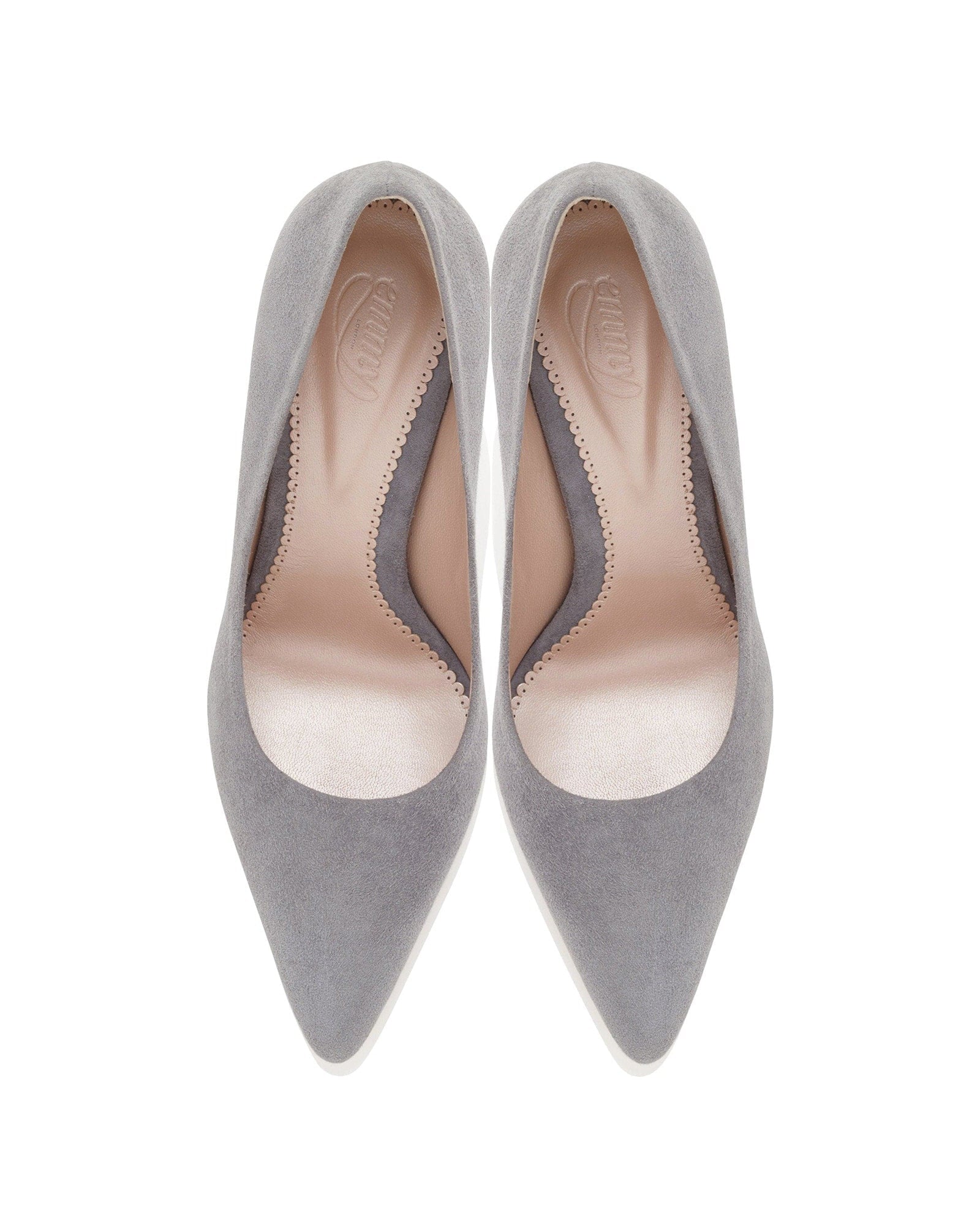 Claudia Mid Heel Fashion Shoe Grey Pointed Court Shoe  image
