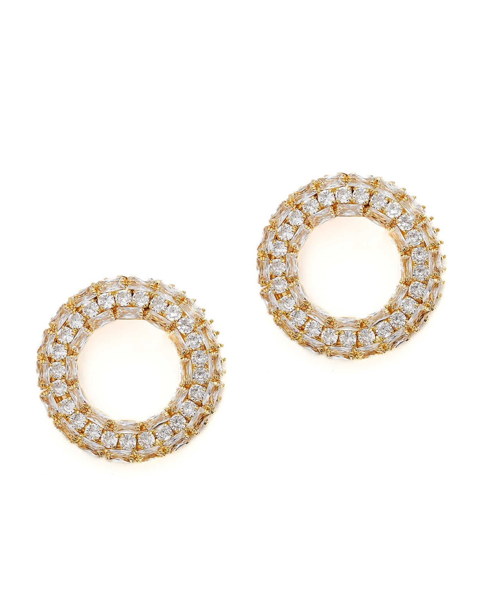 Crystal Gold Orbit Shoe Clips Emmy London - Main Image