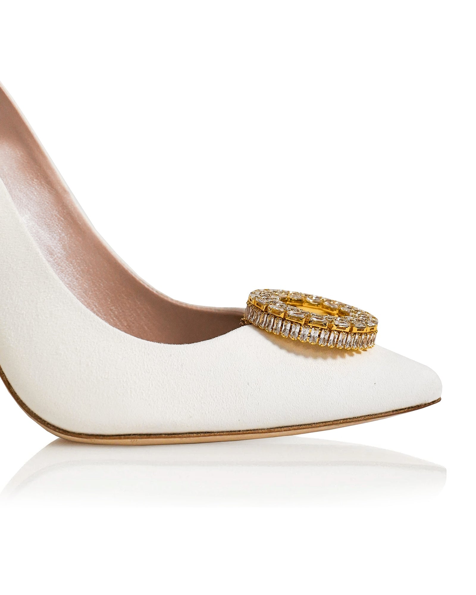 Orbit Crystal & Gold Shoe Clips Shoe Clip Crystal Shoe Clip  image