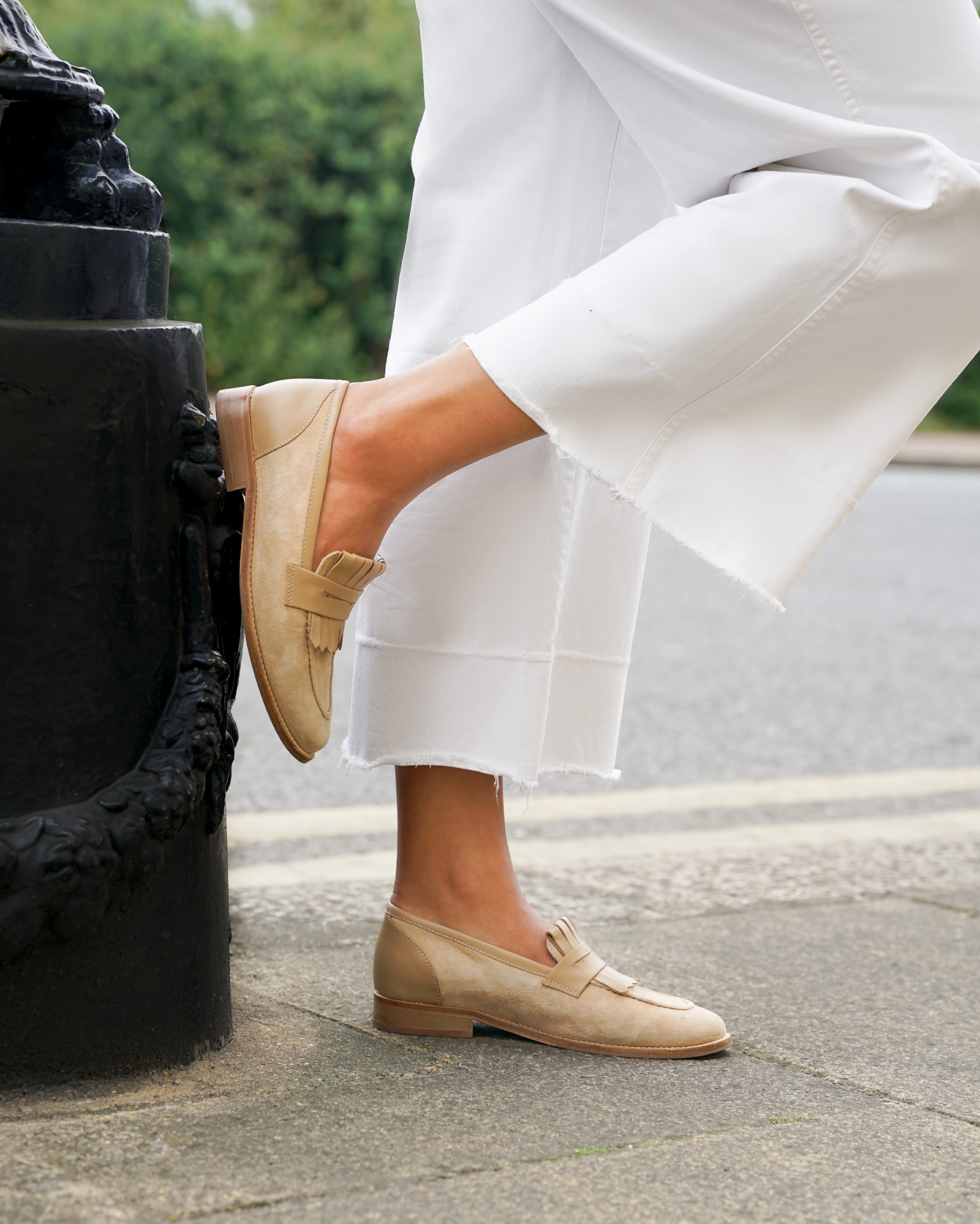 Penny Latte Suede Loafer Emmy London - Main Image