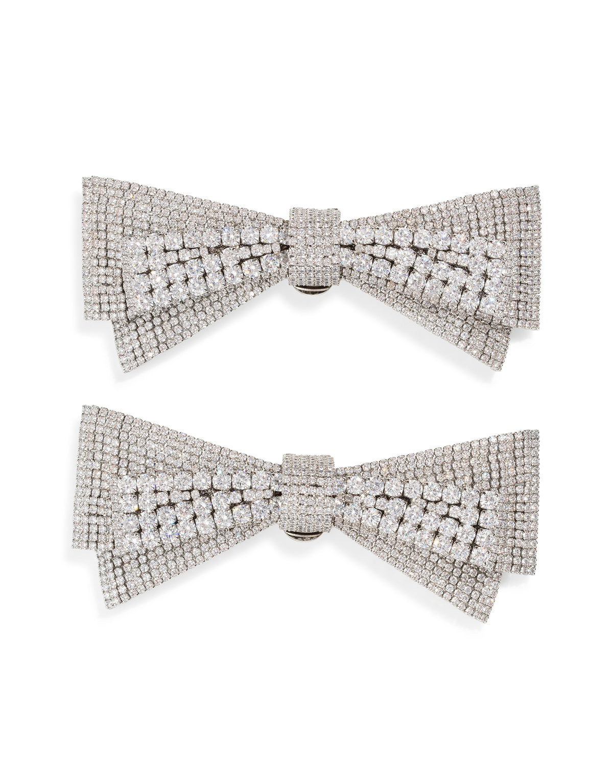 Priscilla Crystal Bow Shoe Clips Crystal