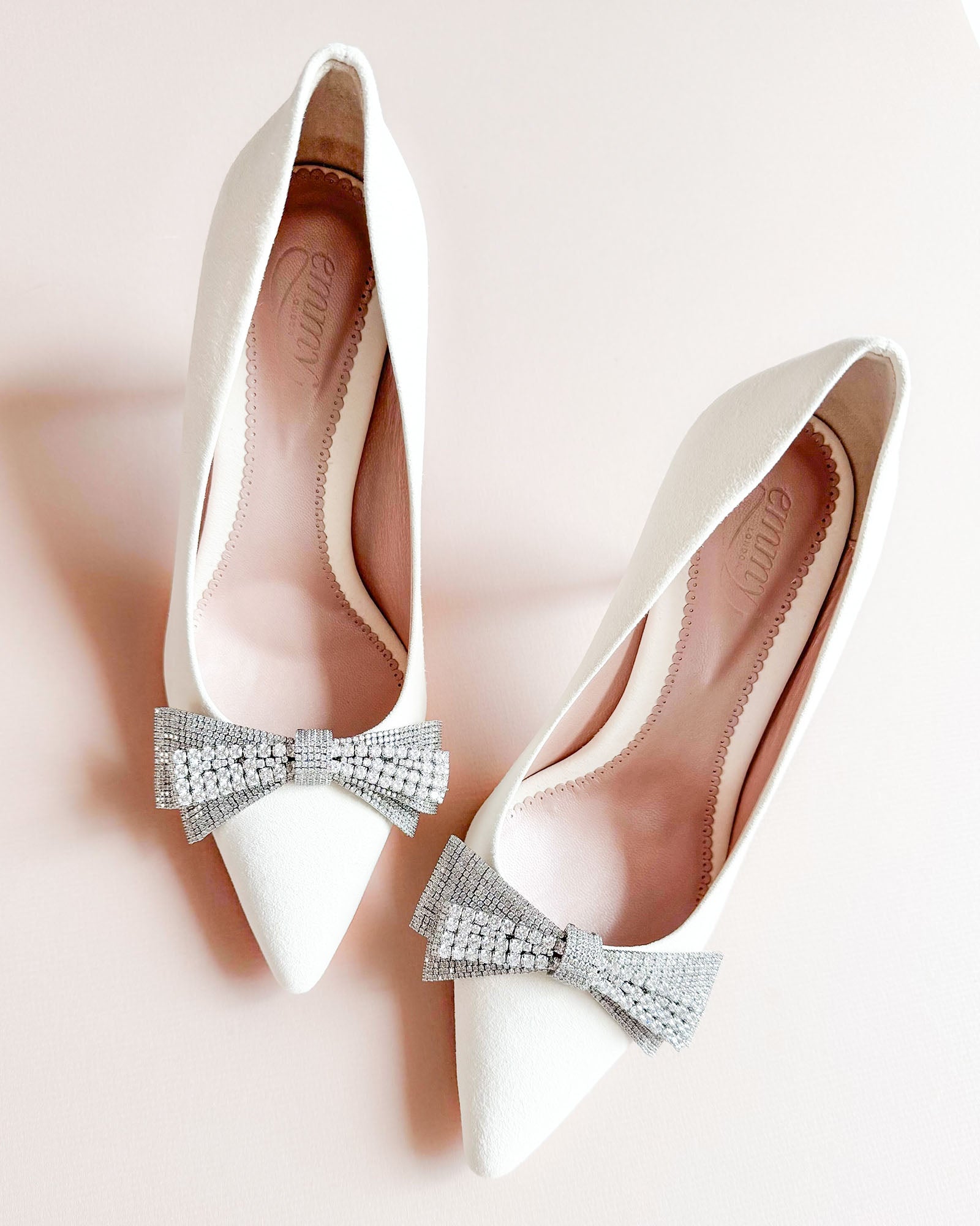 Priscilla Crystal Bow Shoe Clips Crystal image