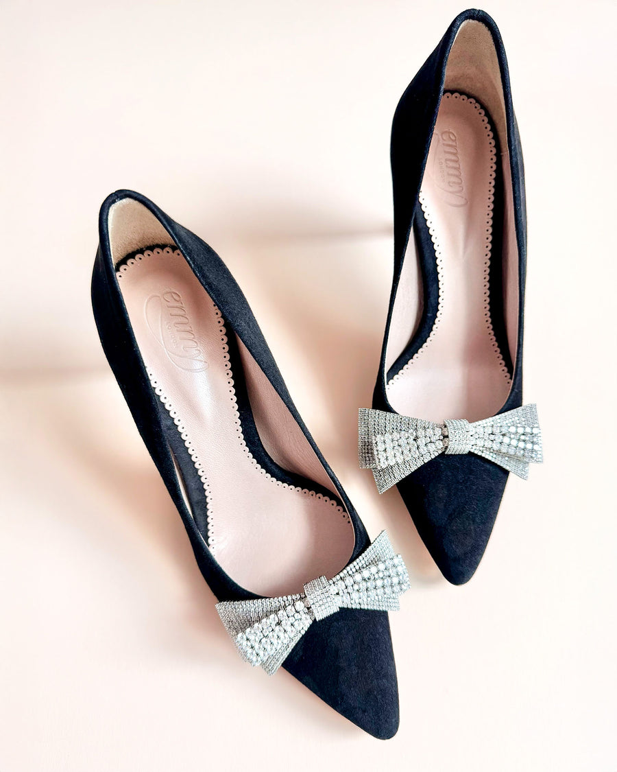 Priscilla Crystal Bow Shoe Clips Crystal image