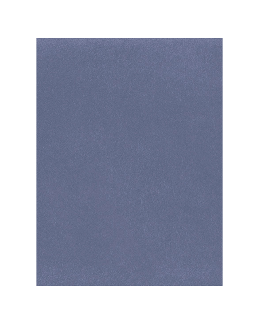The image shows a square swatch of fabric in a muted blue color. The texture appears smooth and soft, suggesting it could be suede. There are no visible details regarding heel height or any footwear, as the image focuses solely on the fabric swatch. image