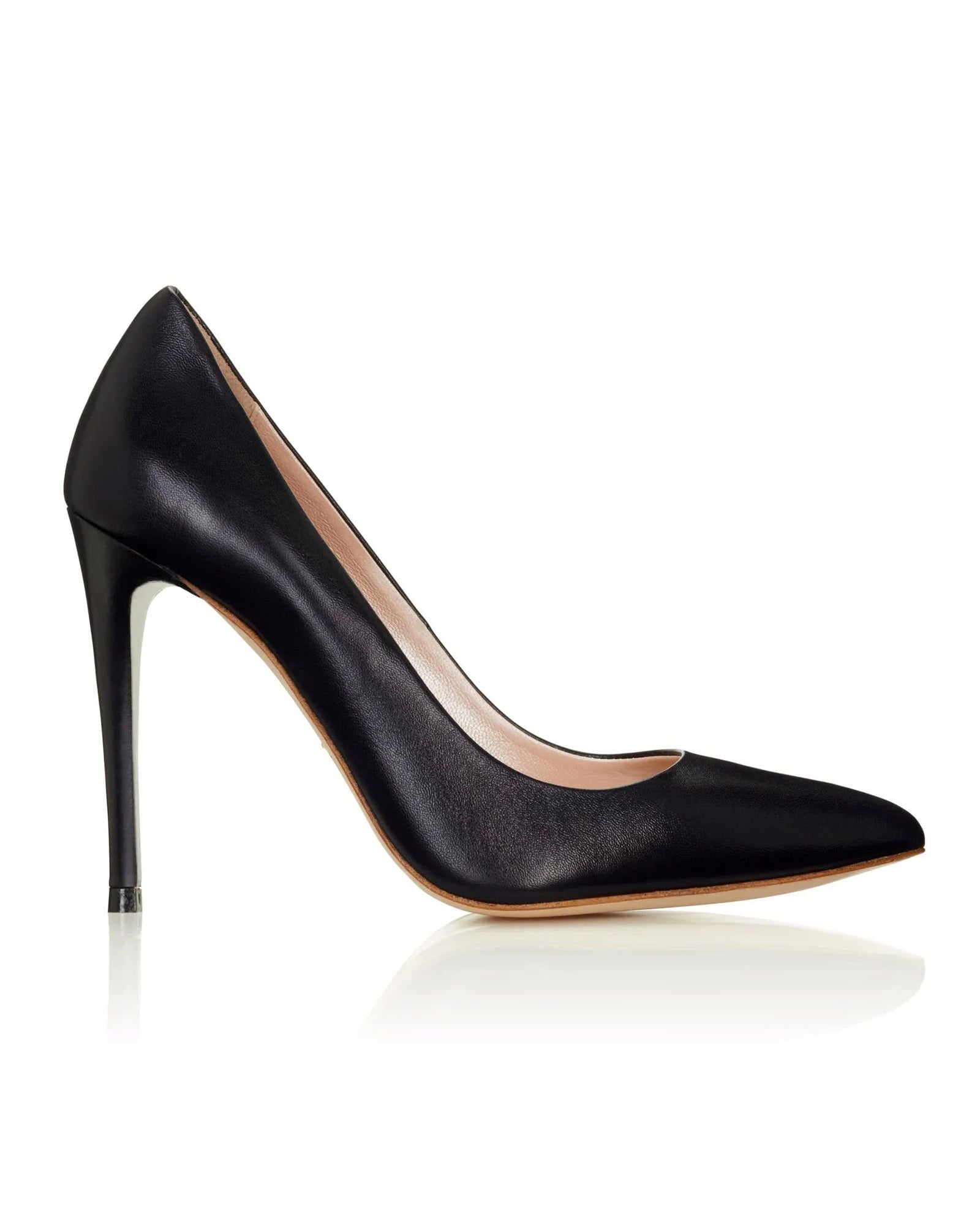 Rebecca Black Leather Fashion Shoe Black Pointed Court Shoe  image