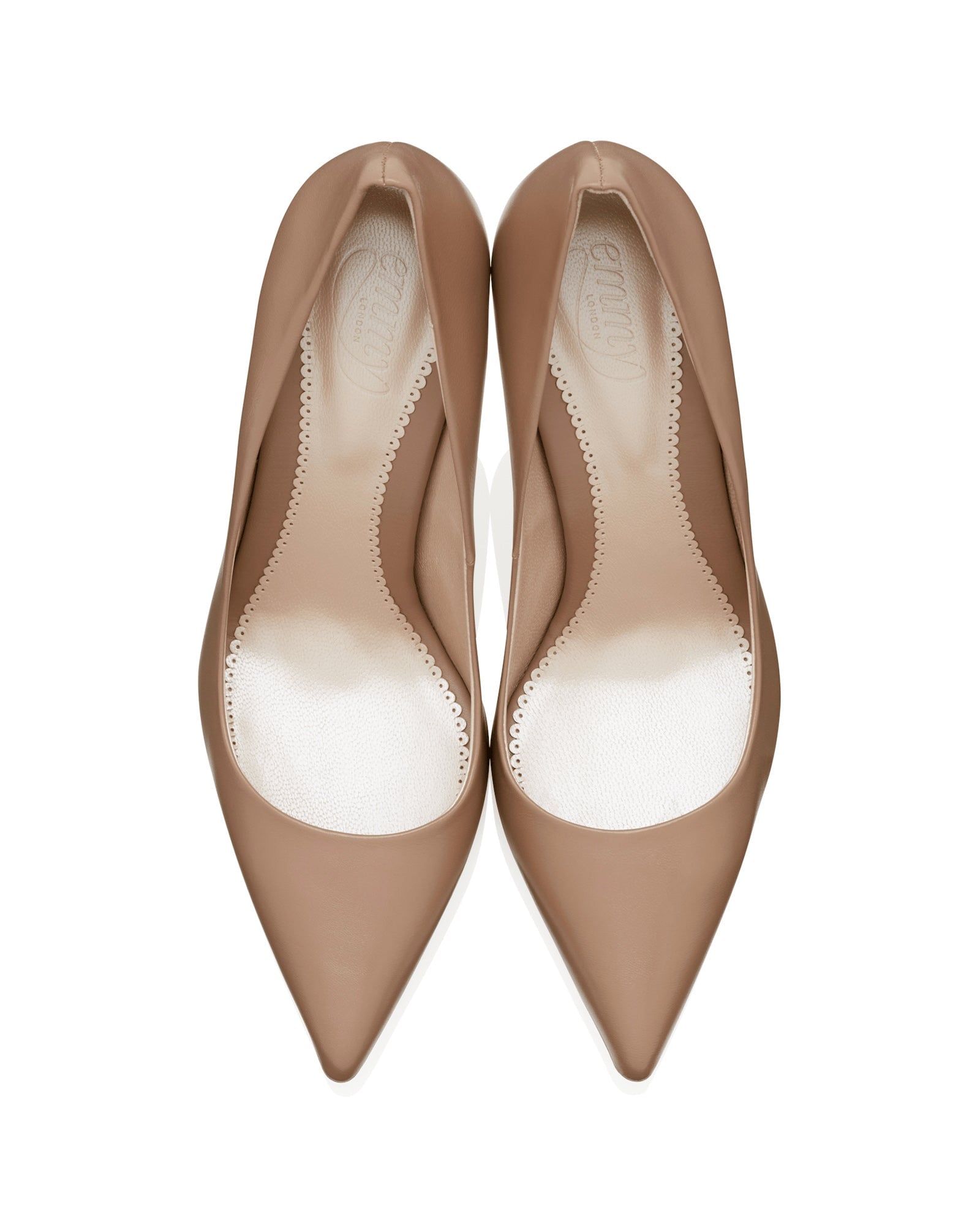 Rebecca Tan Leather Fashion Shoe Nude Leather Pointed Court Shoe  image