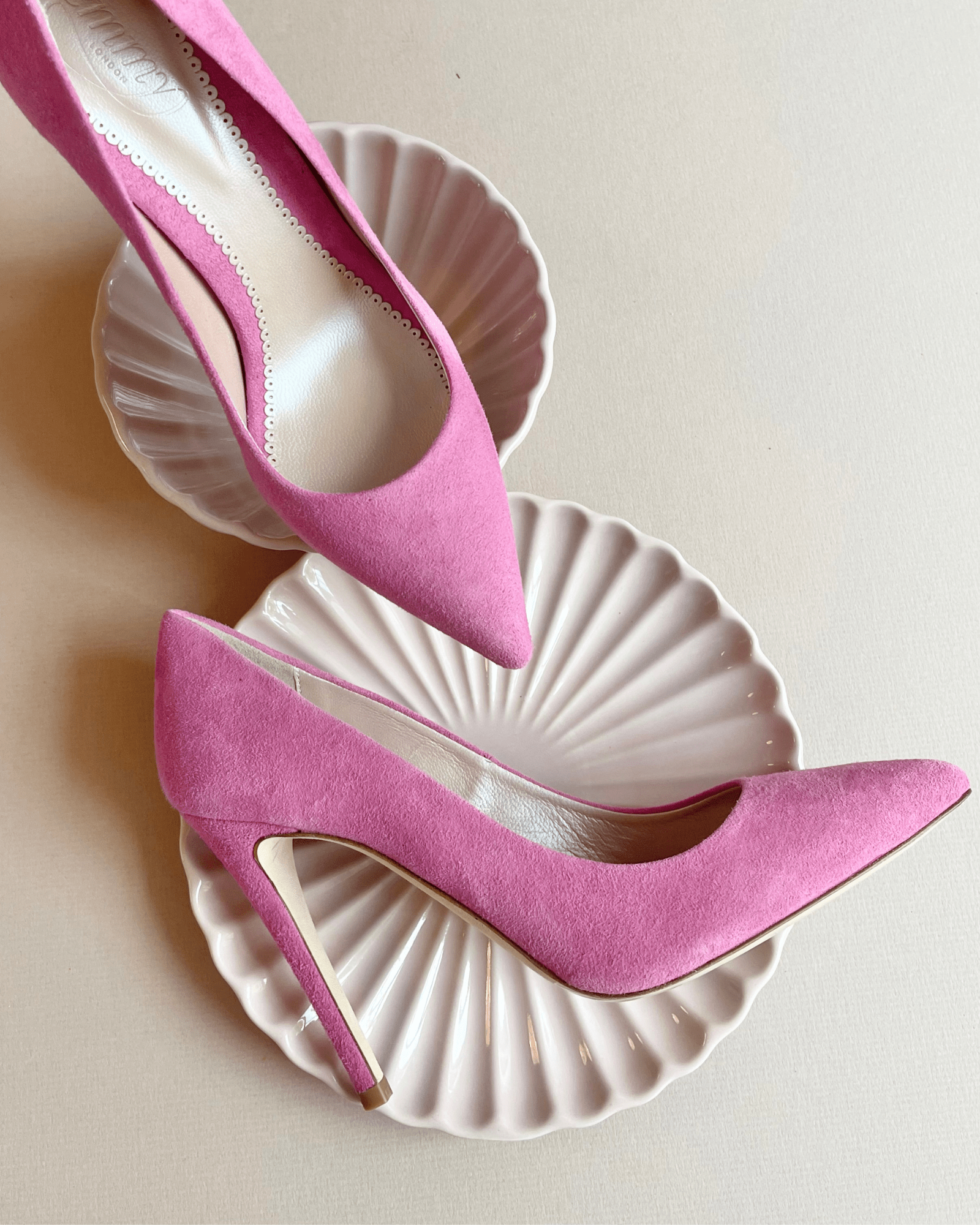 Rebecca High Heel Fashion Shoe Bright Pink Pointed High Heel Court Shoe  image