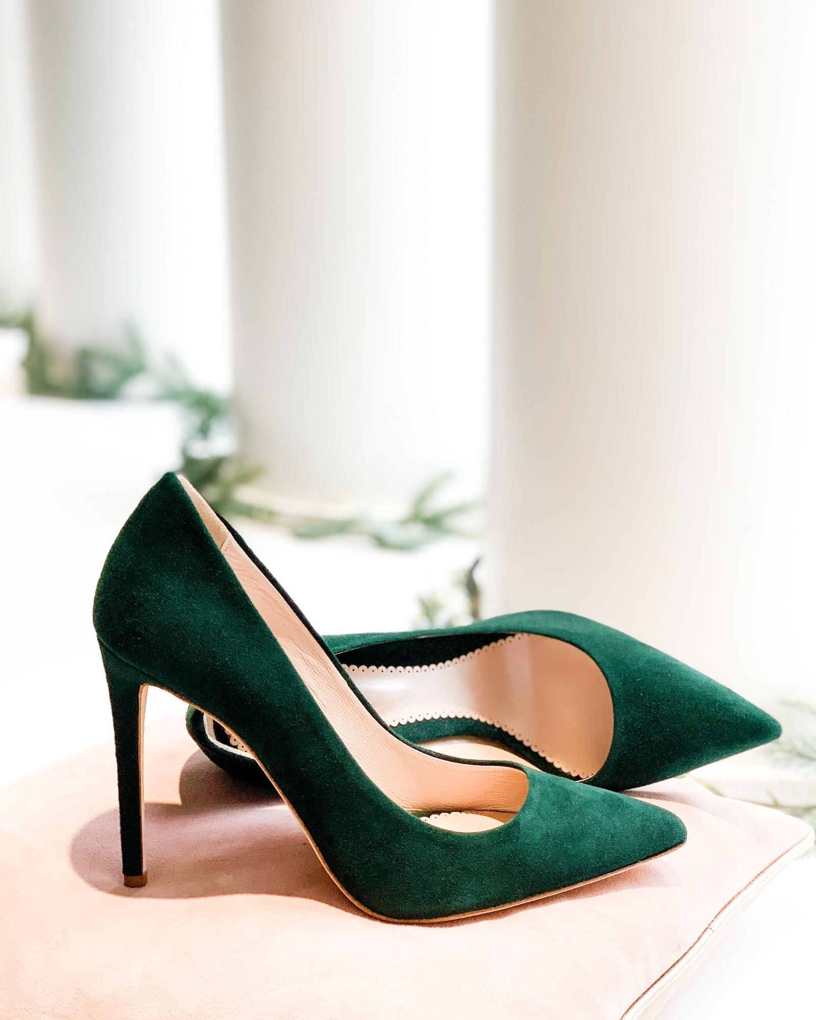 Rebecca High Heel Fashion Shoe Dark Green Court Shoe  image