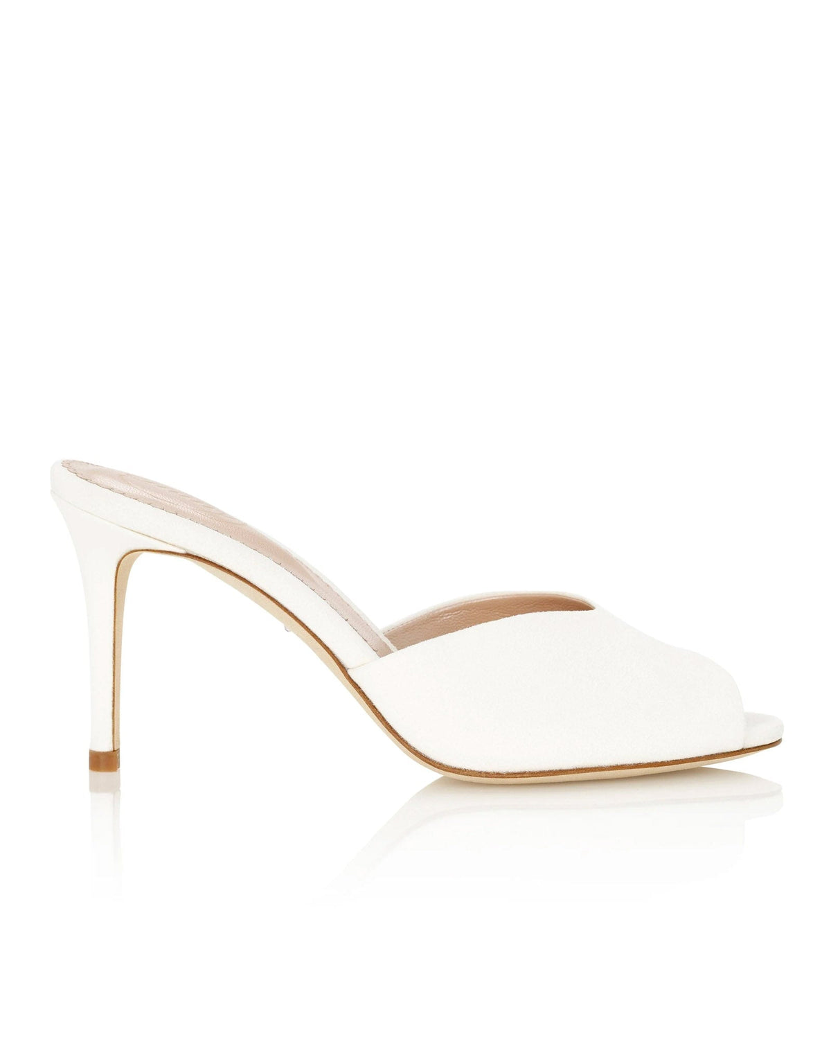 Ruby Invory Compon Open Toe Bridal Shoes – Emmy London