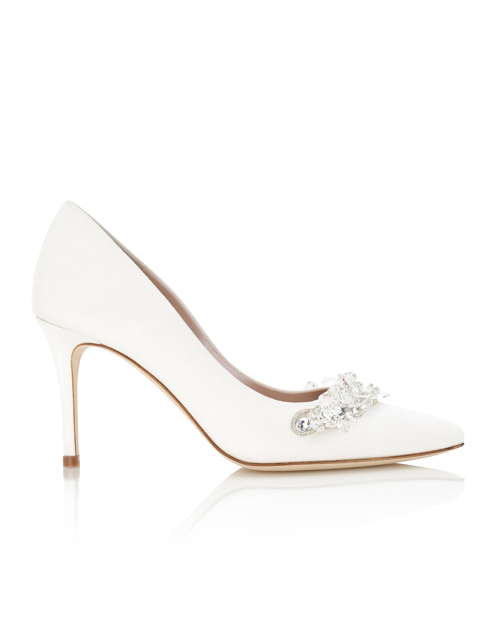 Sienna Mid Bridal Shoe Embellished Ivory Court Shoe  image