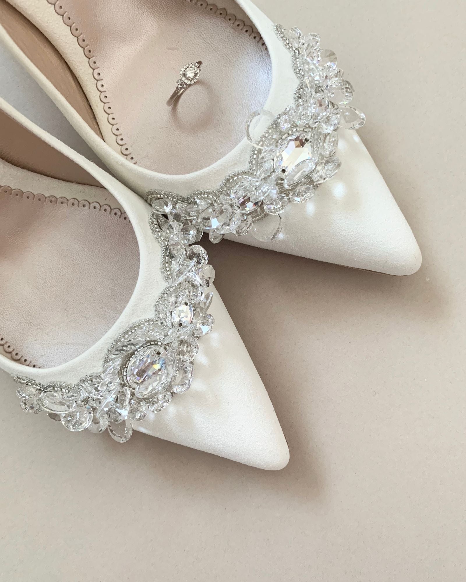 Sienna Mid Heel Bridal Shoe Embellished Ivory Court Shoe  image