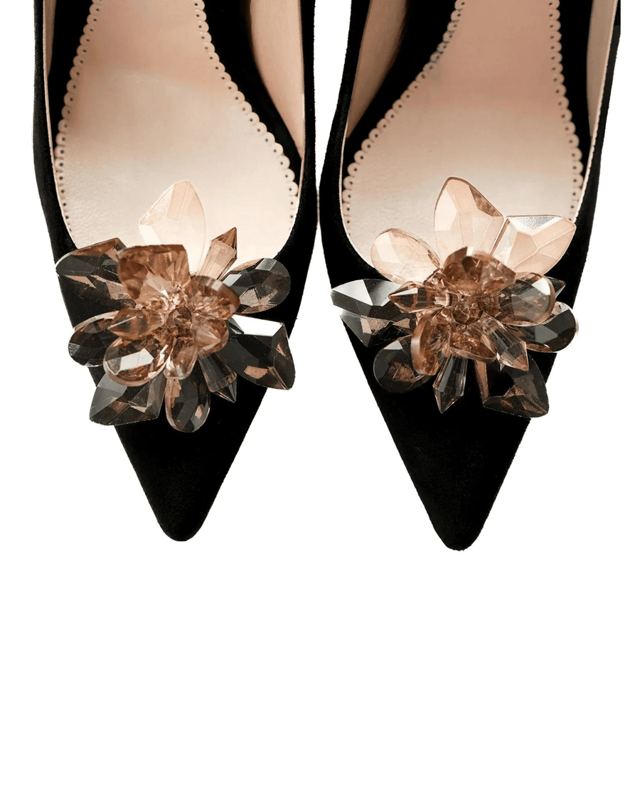 Taupe Crystal Diamond Flower image