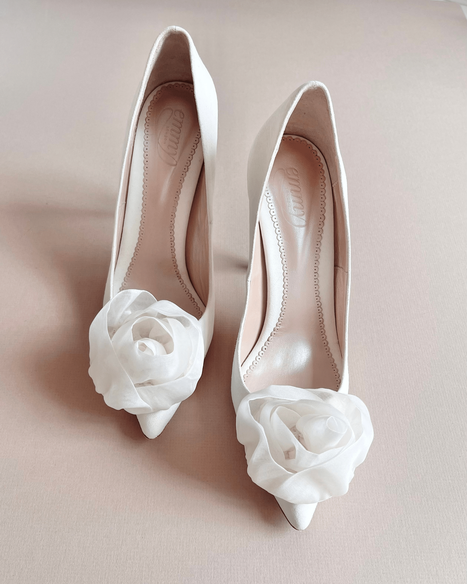 Ivory mid heel wedding shoes hot sale