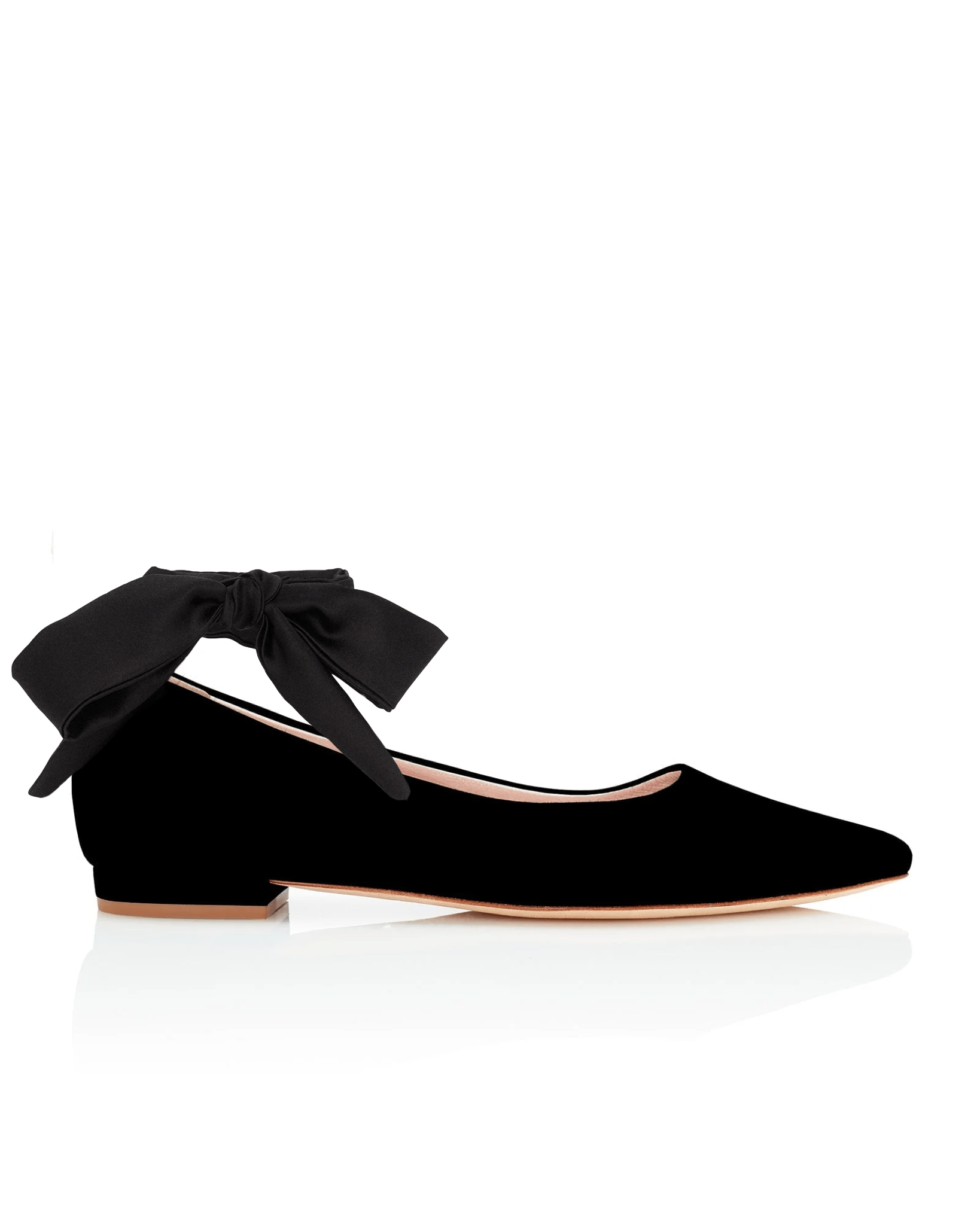 Zoe Flat Fashion Shoe Black Suede Flat Shoe  image