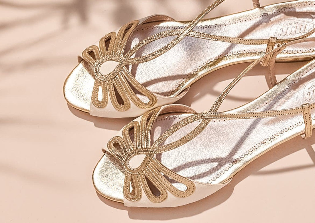 Jasmine Bridal Shoe Flat Bridal Sandals