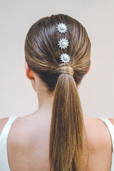 Luna Pearl Pin Set Bridal Hair Accessory Crystal and Pearl Hair Pins 