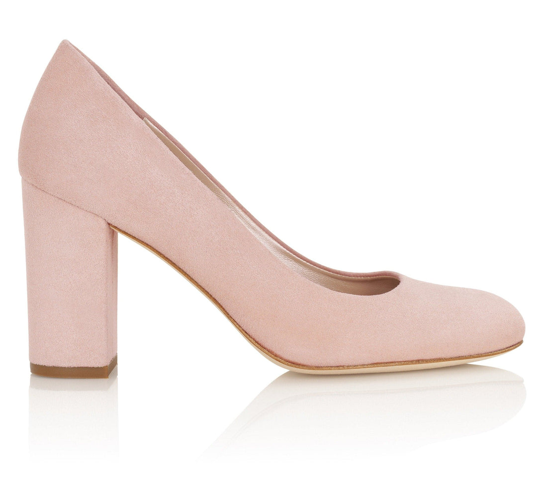 Mia Misty Rose Fashion Shoe Rose Pink Block Heel Court Shoe