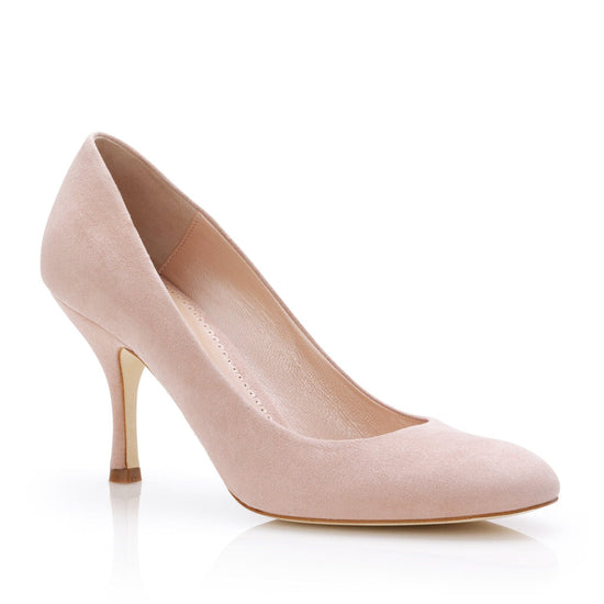 Poppy Misty Rose Fashion Shoe Rose Pink Suede Court Shoes