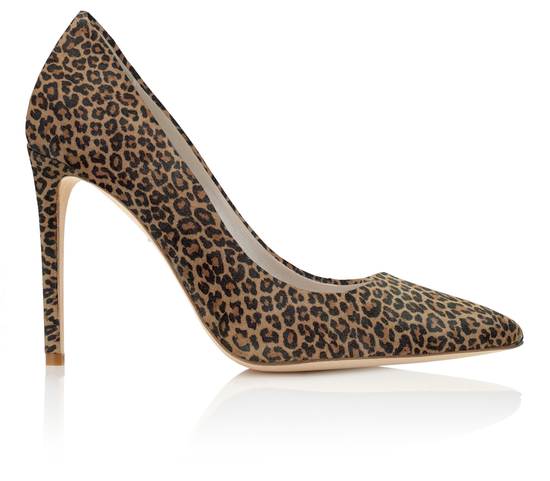 Rebecca Leopard Fashion Shoe Leopard Print Pointed High Heel Court