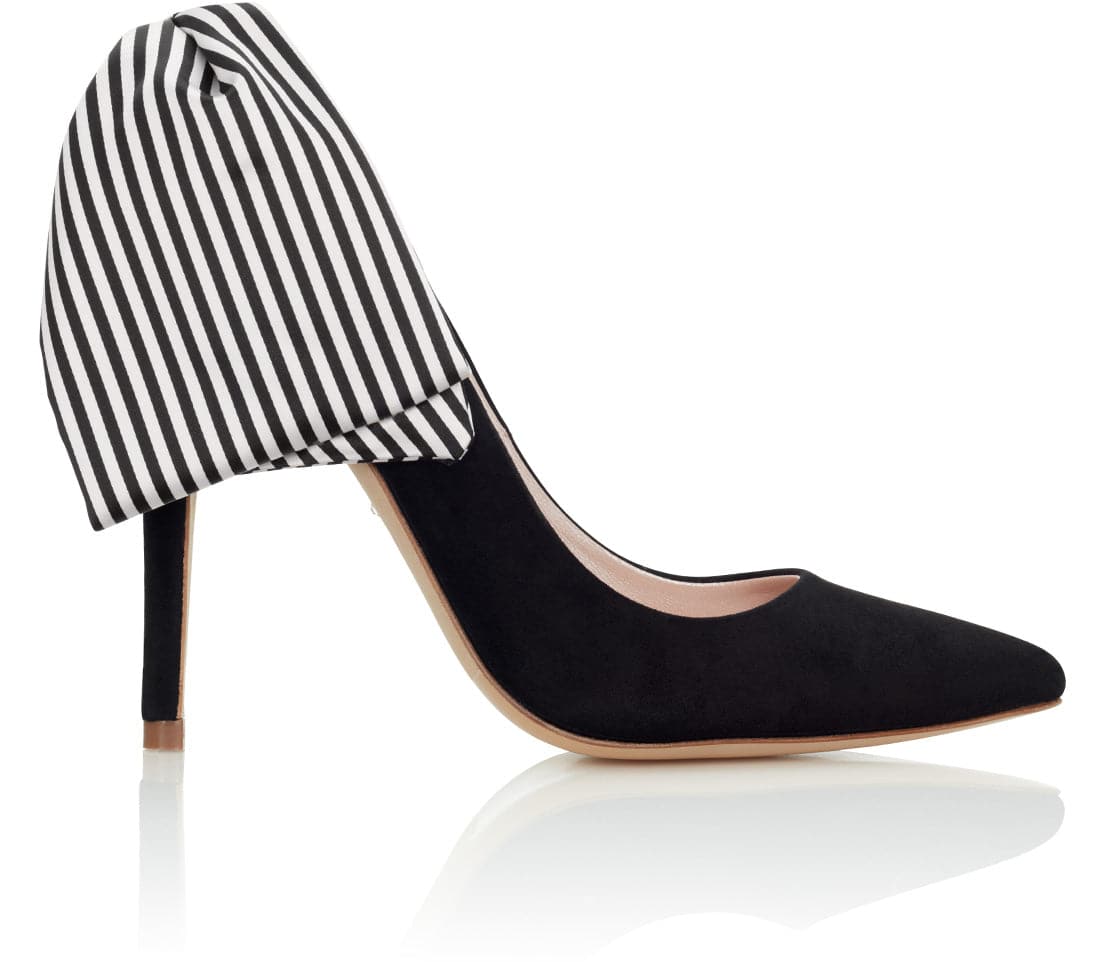 Reese Jet Fashion Shoe Black Pointed Court Shoe