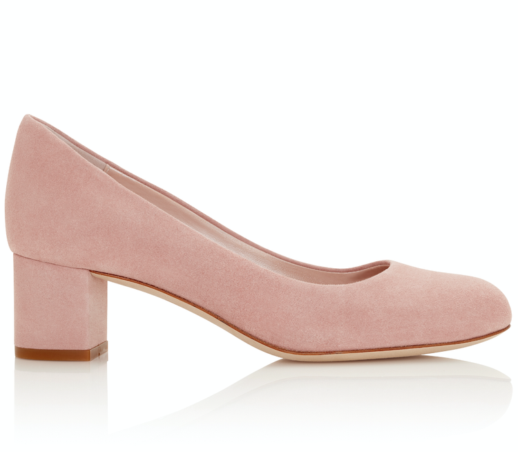 Mia Kitten Misty Rose Fashion Shoe Block Heel Rose Pink Court Shoe