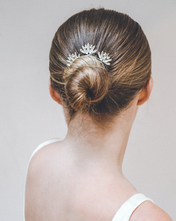 Lotus Cluster Pin Set Bridal Hair Accessory Floral Crystal Pins  image